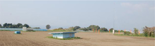 ELF/VLF antennas and geomagnetic observation hut.